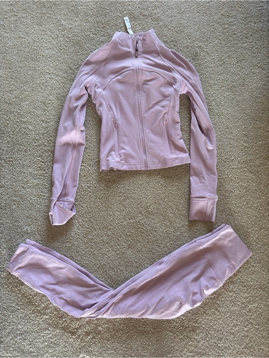 lululemon athletica Pants - lululemon athletica Soft Pink Align Jacket with Matching Leggings